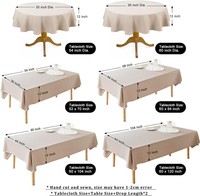 Décor à la maison personnalisé imprimé cuisine Table couverture réutilisable lavable lin salle à manger extérieur pique-nique nappe