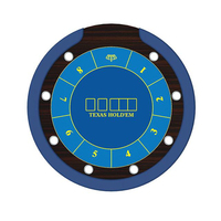 Table de poker Texas Hold'em de luxe YH Entertainment pour 8 joueurs, bois MDF, métal, acier inoxydable, diamètre 120 cm, YH-ST009, 45 kg