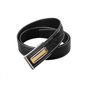 Ceinture en cuir de vachette B.S INTERNATIONAL pour homme, design vintage de luxe, boucle carrée en acier, design 3D, écologique, imperméable, longueur personnalisée - Product Image 5