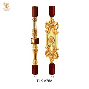 Sang trọng phong cách Châu Âu đặc biệt lan can tay vịn cầu thang sàn lan can trong nhà biệt thự đồng thau đơn giản thanh lịch sàn gỗ - Product Image 2