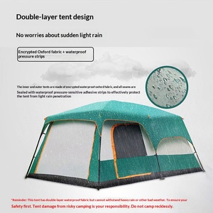 Tente de camping pour 5 à 12 personnes, tente d'extérieur quatre saisons, protection solaire, imperméable, tente de camping - Product Image 4