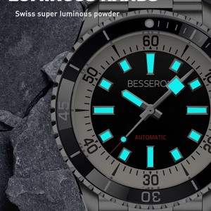 นาฬิกาข้อมือผู้ชายระบบออโตเมติก GMT แบบกำหนดโลโก้ OEM สายสแตนเลส ขอบหน้าปัดแบบ Diver เข็มเรืองแสง กลไก Orient - Product Image 2