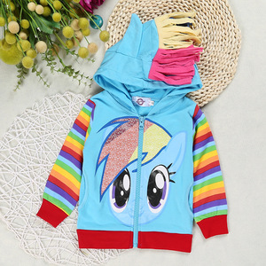 Offerta speciale europea americana giacca a maniche lunghe con cappuccio con cerniera bambina 'little for Pony Tales abbigliamento primavera autunno - Product Image 6
