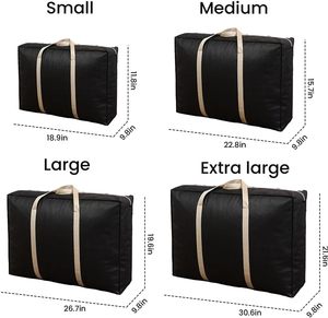 Bolsa de Viaje y Almacenamiento al por Mayor, de Gran Capacidad, de Tela No Tejida, Ecológica, Personalizable, para Mudanzas y Transporte de Edredones - Product Image 2