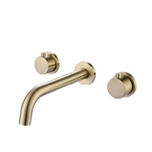 黑色3孔2手柄壁挂式隐藏式浴室洗脸盆水龙头混合器 - Product Image 2