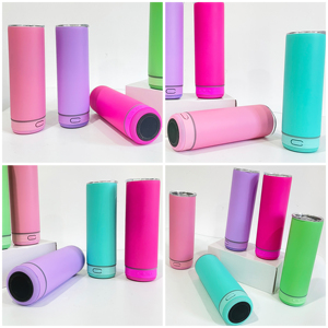 Non Tapered Water Bottle Double Wall Colorful Wireless <b>Music</b> Player Speaker Tumblers for Sublimation Printing - Product Image 3
