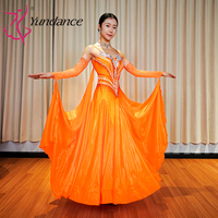 Robe de danse de salon standard internationale personnalisée B-25176 pour femmes, en spandex/polyester, pour les spectacles sur scène