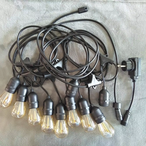 חיצוני שמש הוביל מחרוזת אורות 25ft s14 e27 עמיד למים pvc מנורת גוף ip65 דירוג-עבור קישוט חג המולד גן חתונה - Product Image 3