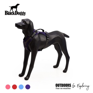 BlackDoggyデザイナーペットアパレル反射犬チェストハーネスパッド入りハンティングハーネス - Product Image 2