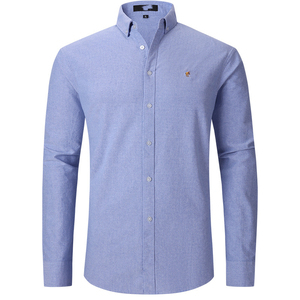 Camicia da Uomo a Maniche Lunghe <span class=keywords><strong>con</strong></span> Colletto e <span class=keywords><strong>Bottoni</strong></span>, Tinta Unita, di Alta Qualità, Vendita all'Ingrosso - Product Image 3