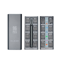 GLEDE 96-en-1 Mini Tournevis Magnétique Rechargeable Set d'Outils Multi-Precision CRV Bits pour Téléphone Portable Montre Boîte de Réparation Emballée