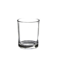 Photophore cylindrique en verre transparent à base épaisse pour bougies chauffe-plat et bougies pilier, idéal pour la décoration de tables de mariage et de dîner, vente en gros