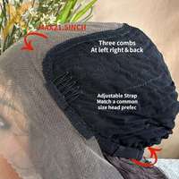 Perruque Lace Frontale Kinky Straight Marron Chocolat Sans Colle, Raie Libre, Couleur Naturelle, 100% Cheveux Humains Véritables