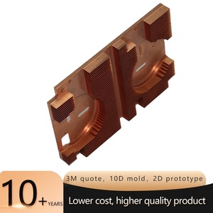 Radiateur de chauffage à ailettes, haute densité, FM, oem, personnalisé à-220, 600w1000w, tuyau en cuivre, profil en aluminium soudé, dissipateur thermique à ailettes - Product Image 3