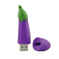 Clé USB en forme d'aubergine de dessin animé 1 Go 2 Go 4 Go 8 Go 2.0 Clé mémoire 16 Go 32 Go 64 Go 3.0 Clé USB Cadeau