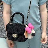 Sac bandoulière mini tendance pour enfants et femmes, sac à main mignon et enfantin avec chaîne, petit sac fourre-tout pour les sorties quotidiennes