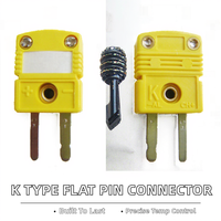 Controlador de Temperatura Tipo K con Pin Plano, OEM ODM, Material de Nylon, IP65, 1 Año de Garantía