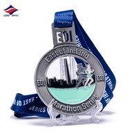 Longzhiyu 17 ans Fabricant En Gros En Alliage De Zinc Émail Doux Running Race Médaille Personnalisé Marathon Finisseur Médailles Sport