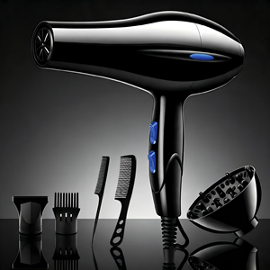 Asciugacapelli Professionale ad Alta Potenza con Ioni Negativi, Aria Calda e Fredda, Diffusore, Pettini per lo Styling, per Uso Domestico e Salone - Product Image 1