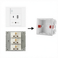 Prise murale encastrée 86 Type 20A/16A Brésil 3 broches (NBR 14136) USB Style italien Italie/Amerique du Sud Standard Smart Life PC