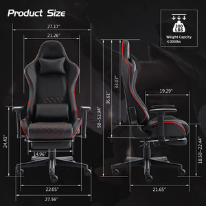 Roumanie Silla <span class=keywords><strong>Gamer</strong></span> grande taille Fat People siège réglable en hauteur 4d accoudoirs Pc ascenseur à gaz chaise de <span class=keywords><strong>bureau</strong></span> avec <span class=keywords><strong>repose</strong></span>-pieds rétractable - Product Image 2