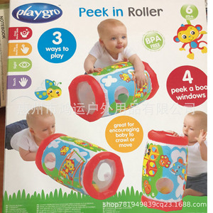 Rodillo Inflable para Bebés, Juguete de Gateo para Niños Pequeños de 0 a 3 Años, Diseño de Dibujos Animados Coloridos, PVC - Product Image 4