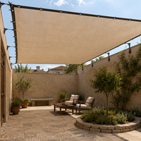 Filet pare-soleil en maille avec bordure renforcée et boucles pour véranda, porche, cour, terrasse, véranda ensoleillée