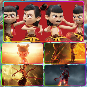 Nezha RGB PC Gamer bàn phím chuột Pad Mousepad dẫn phát sáng Chuột Thảm cao su máy tính chơi Game mausepad - Product Image 6