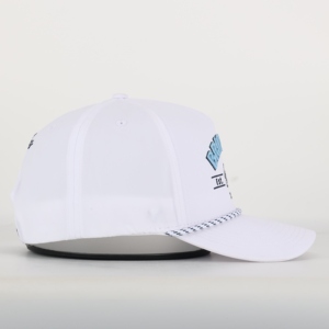 Gorra de golf de 5 paneles de poliéster 100% al por mayor gorra de béisbol estructurada de alta calidad Logotipo de cuerda en relieve gorras deportivas impermeables - Product Image 4