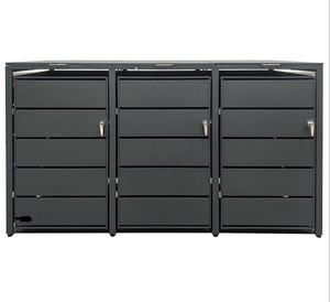 <span class=keywords><strong>Abri</strong></span> <span class=keywords><strong>pour</strong></span> poubelle à roulettes en acier métallique à double porte, <span class=keywords><strong>pour</strong></span> extérieur, jardin, poubelle, parc, <span class=keywords><strong>poubelles</strong></span> de parc - Product Image 1