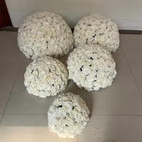 Nouvelles boules de roses artificielles de grande taille pour la décoration de tables de mariage, vitrines, halls d'exposition, présentoirs