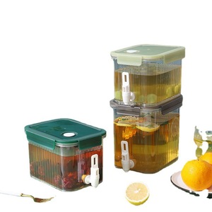 <b>Tea</b> Fruit <b>Infusion</b> Pitcher Rectangle Bpa Free With Tap For Party Summer Beverage Storage - Product Image 3