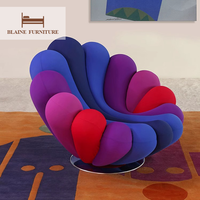 Modernes Luxus-Design Apartment Wohnzimmer Schlafzimmer Möbel Freizeit Einzelsofa Stoff Loungesessel Gepolsterter Akzentstuhl