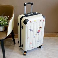 Valise à roulettes multifonctionnelle et durable en néoprène pour étudiants, roues silencieuses universelles, poignée télescopique