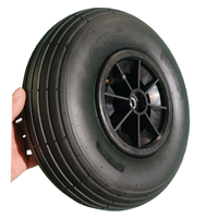 Nouvelle roue à pneu gonflable en caoutchouc Evertrust 4.00-6 4PR avec jante en plastique et roulement à billes scellé pour brouette et chariot à main usage industriel 100 kg