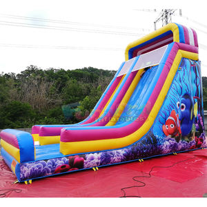 Castillo inflable gigante para exteriores, tobogán inflable con temática oceánica, resbaladilla inflable seca para niños. - Product Image 3