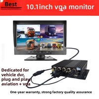 Monitor CCTV Mobil Truk 10.1 inci dengan Kamera Mundur dan Koneksi VGA, Dudukan Dashboard 7 inci, Garansi 1 Tahun