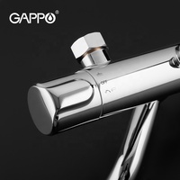 GAPPO robinet de baignoire mitigeur, robinet de bain-douche mitigeur de douche avec thermostat, ensemble de douche de pluie G2490