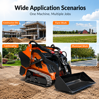 Loader Skid Steer NIMBUS Fleksibel dengan Kemampuan Putar, Opsional 3-pompa 3-katup, Mesin Euro 5/EPA 24HP untuk Perataan Lahan