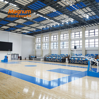 Revêtement de sol sportif en bois d'érable pour intérieur, terrain de basket-ball, absorption des chocs, sol de salle de sport durable
