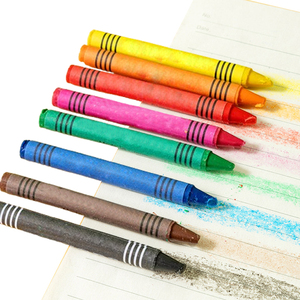 Vente en gros de crayons ronds en cire non toxiques personnalisés Jeu de 4 crayons pour enfants - Product Image 1