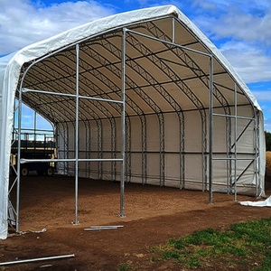 Abri de stockage temporaire extérieur personnalisé, imperméable, à <span class=keywords><strong>double</strong></span> treillis, galvanisé, en tissu - Product Image 1