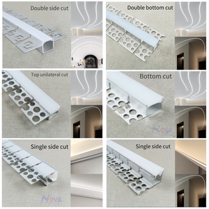 Plâtre pour cloison sèche pliable à courbe perforée unilatérale intégrée dans un profil Led en aluminium avec une couverture en silicone flexible <span class=keywords><strong>de</strong></span> 50 m/rouleau - Product Image 5