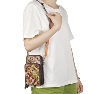 AndoBag Women's <b>Crossbody</b> <b>Phone</b> Bags Small Woven Genuine Leather Shoulder Bag Multi-Color <b>Purse</b> with Adjustable Strap 3226 - Product Image 6