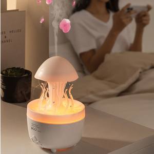 เครื่องกระจายกลิ่นหอมแมงกะพรุน 0.5 ลิตร เครื่องเพิ่มความชื้นแบบใช้พลังงาน USB พร้อมไฟหลากสีสำหรับใช้ในบ้าน สำนักงาน หรือบนโต๊ะทำงาน - Product Image 4