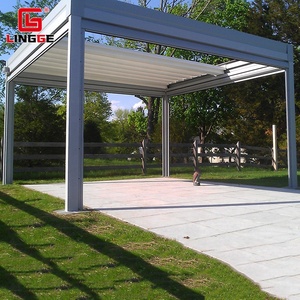 Pérgola retráctil eléctrica impermeable jardín sombra Gazebo pérgola <span class=keywords><strong>plegable</strong></span> - Product Image 4