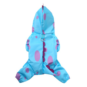เสื้อกันฝนสุนัขสีฟ้าแบบสี่ขา ขนาดกลาง กันน้ำ สำหรับเดินทาง ไซส์สากล - Product Image 4