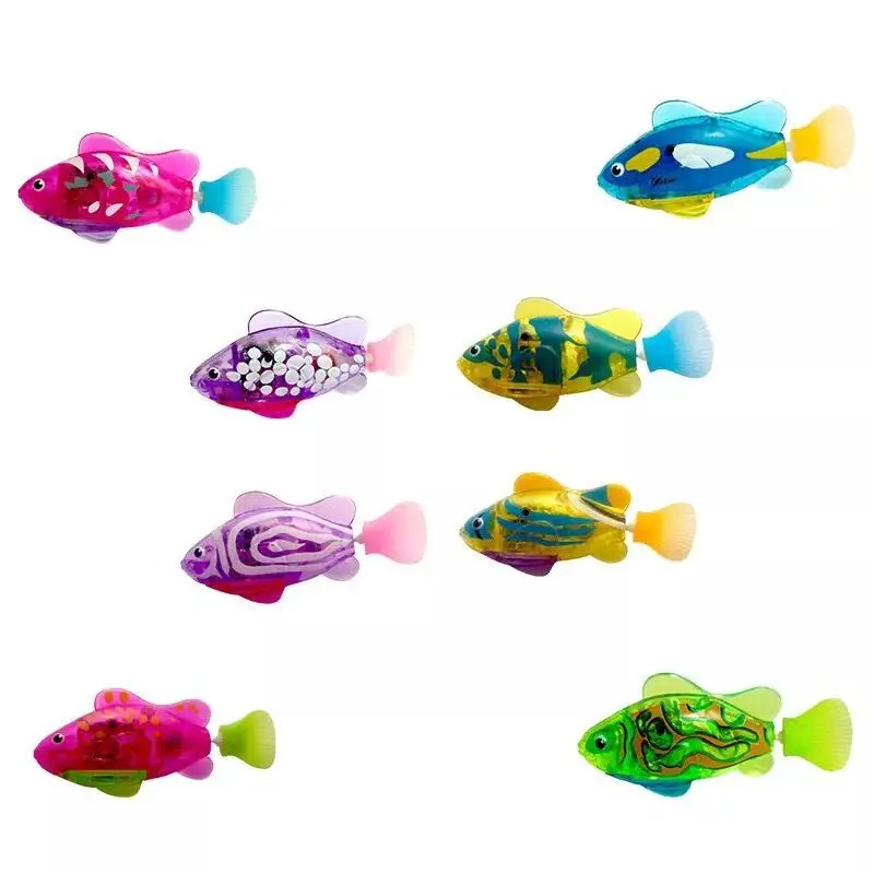 Electronic Swimming Fish Plastic Electric Led Light Fish Cat Toy Plastic Electric Fish Cat Toy