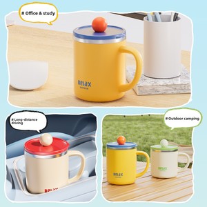 Caneca Térmica de Aço Inoxidável 304 com Parede Dupla Antiescaldante e Tampa, Ideal para Café e Chá, Perfeita para Casa, Escritório, Dormitório e Presente de Aniversário - Product Image 3