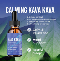Ausreson OEM Kava Kava Racine Extrait Liquide 70% Gouttes Ashwagandha Supplément Boissons Kava Goutte pour Sommeil Calme et Soulagement du Stress